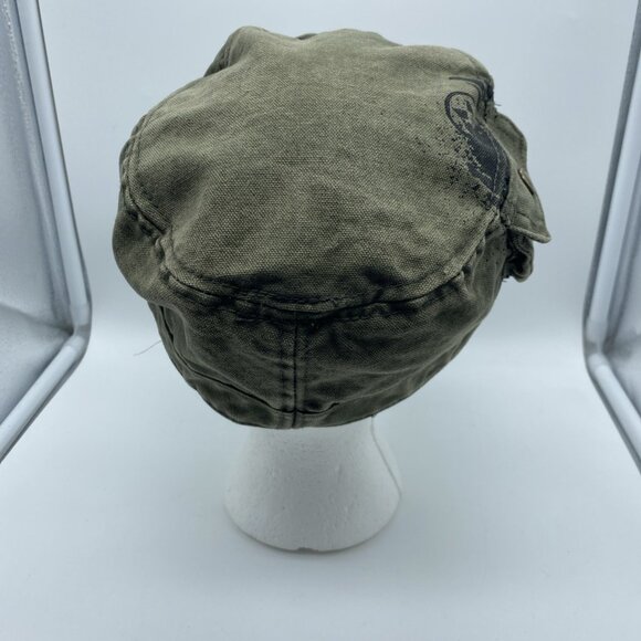 Green Military Style Cap Hat Flex-Fit Stretch OSFM American Rag - Picture 4 of 9
